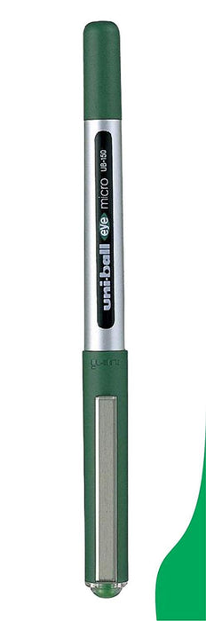 Mitsubishi Pencil Uni-Ball Eye Micro Rollerball Pen 0.5mm Green Pack of 3