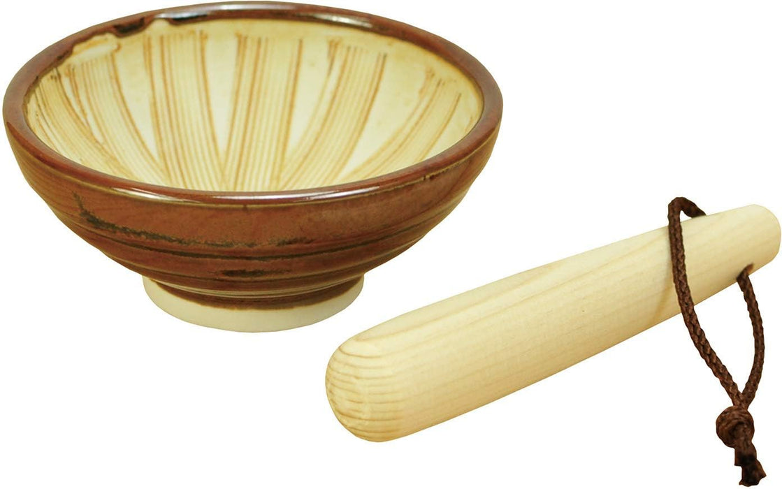 Yamacoh Seto-Ware Suribachi 研缽和 Surikogi 杵 - 傳統的日本廚房工具