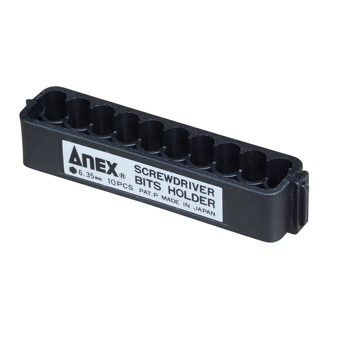 Anex Abh-10 起子頭支架可容納 10 個起子頭黑色 Anex 工具