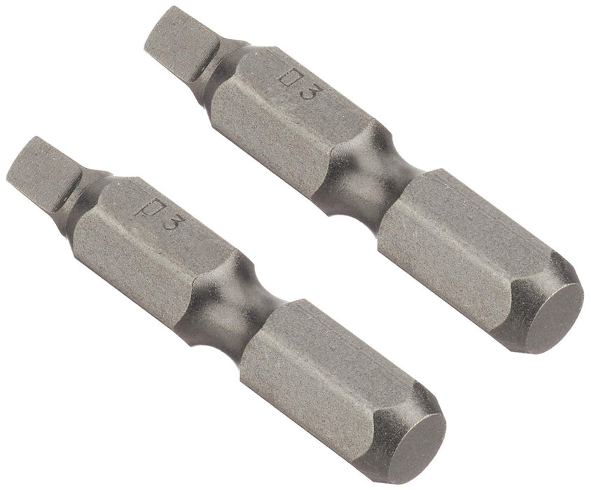 Anex Square Single Head Bit for L-Adapter #3X33 Set of 2 Tools