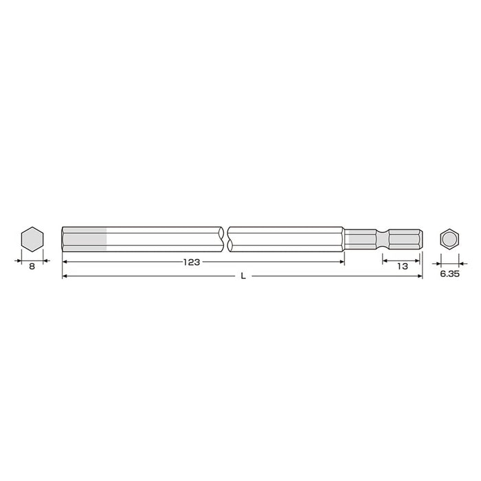 Anex Tool 配件 8mm 單頭六角扳手 ACHX-8015 - 彩色鑽頭系列