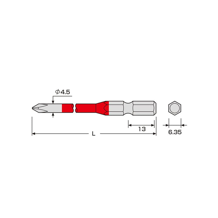 Anex - Set of 2 Color Bit Stepped +1X65 Tools ACMD-1065 Model