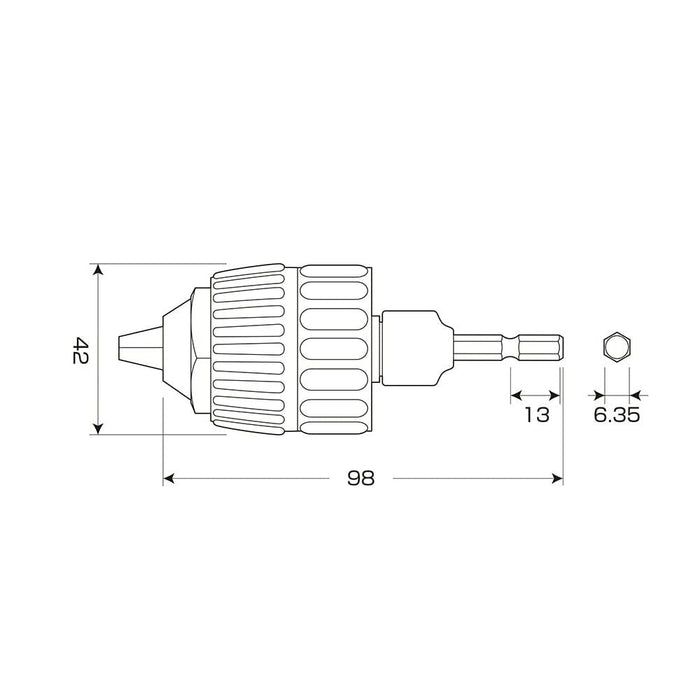 Anex Keyless Drill Chuck 1-10mm Impact Compatible Tool AKL-170