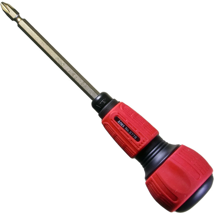 Anex No. 3775 Interchangeable Power Grip Driver with Anex Tool Bits