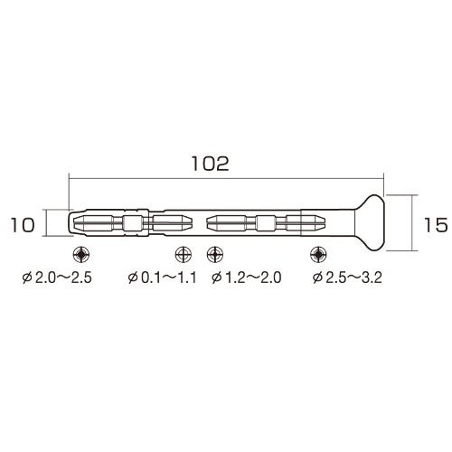 Anex Pin Vise Tool Includes Retractable Drill Sizes 2 2.5 and 3mm No.94