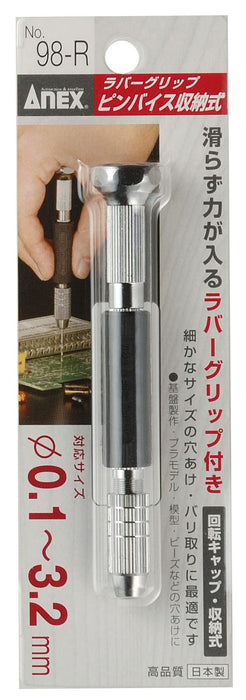 Anex 橡胶握把伸缩针式虎钳工具 0.1-3.2mm No.98-R