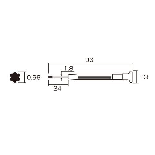 Anex Precision Screwdriver Hexlobe T2 No.87 Tool