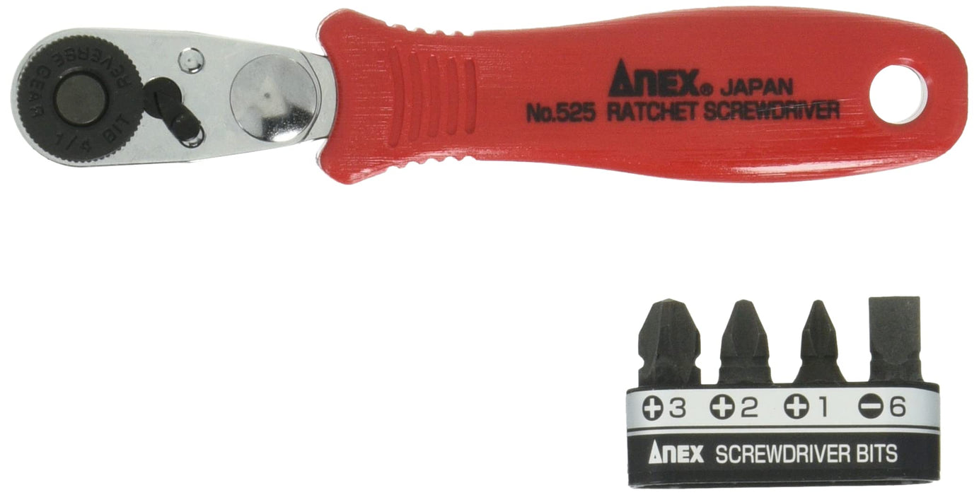 Anex Compact Ratchet Driver with 52 Straight Type Bit 5 Piece Set - Anex Tool