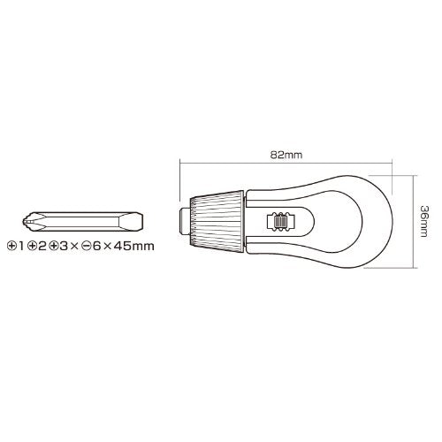 Anex Ratchet Driver Interchangeable Anex Nejipita No. 290 Tool by Anex