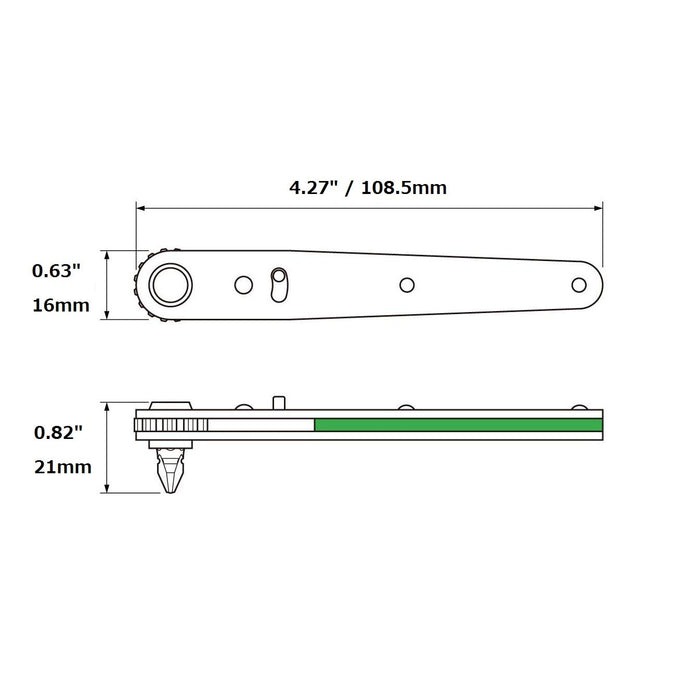 Anex 工具棘轮驱动器套装偏置直钻头 2 件装，Annex 出品 (Anex)