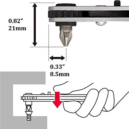 Anex Ultra Thin Offset Ratchet Driver Bit Set (5 Pcs) Annex Tool No.425-5B