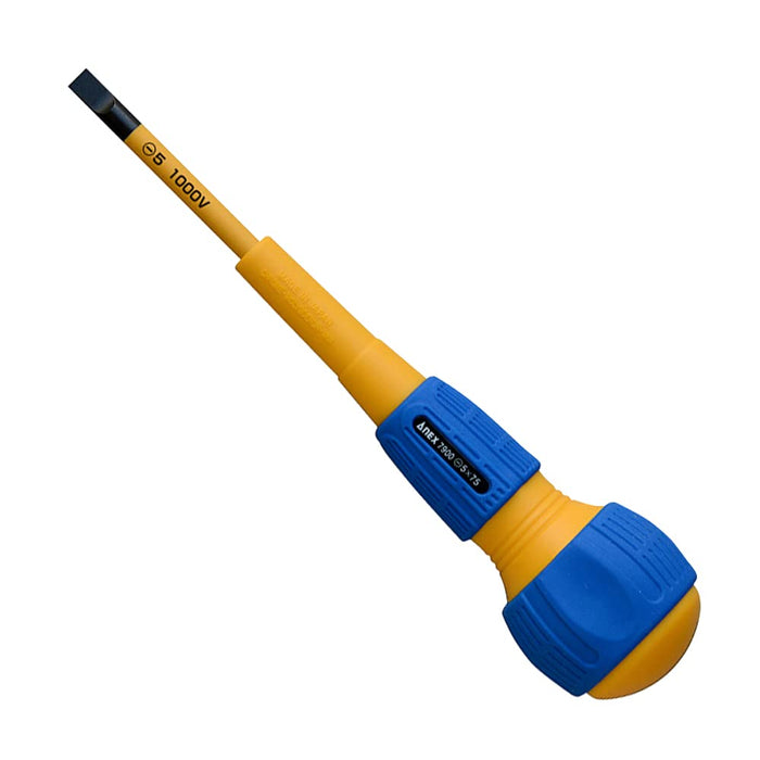 Anex with Anex Slim Tip Screwdriver - Insulated 1000V Compatible 5x75 No.7900