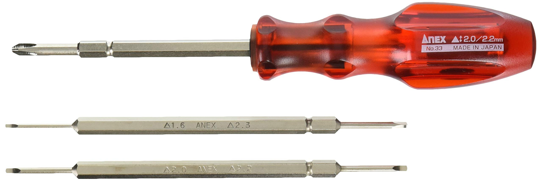 Anex Screwdriver Set No.33-B3 for Toys with 3 Bits