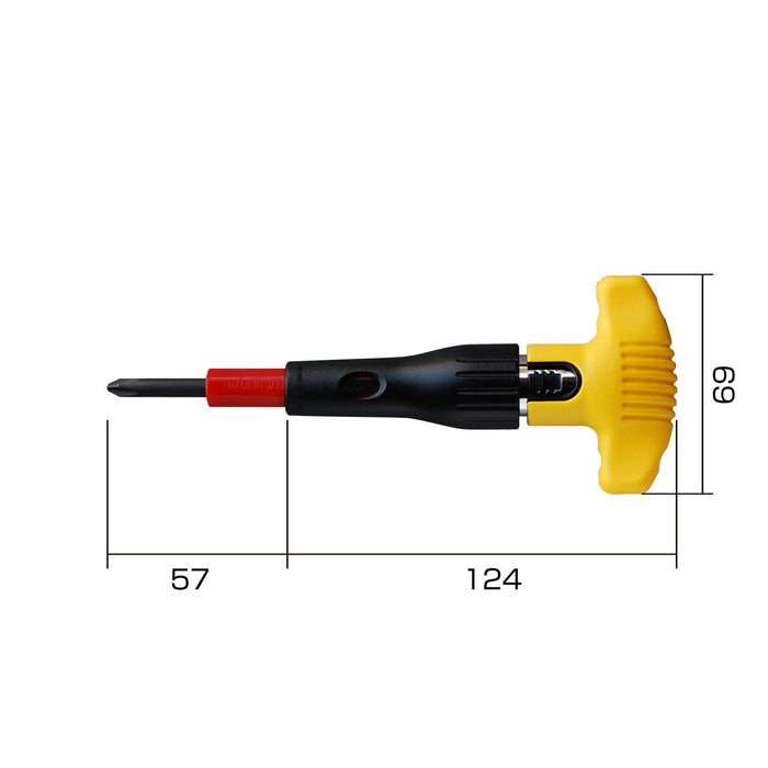 Anex Stool 8 件套 T 形棘轮螺丝刀套装，带钻头，编号 5700