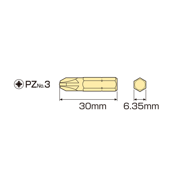 Anex Single Head Short Bit Manual Pz#3X30 Tool - Anex AK-50P