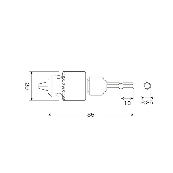 Anex Keyed Drill Chuck 0.8-6.5mm AKL-230 Versatile Tool