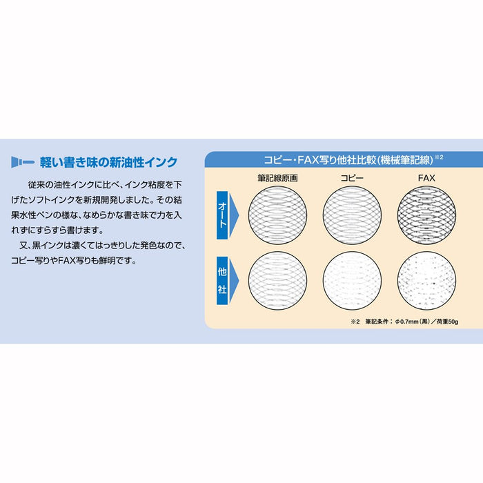 Ohto 0.7mm 黑色油性圆珠笔替换芯 5 支装 No.177Np