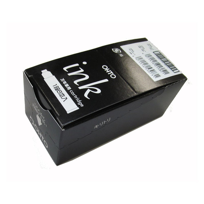 Ohto Black Cartridge Ink for Fountain Pen Box of 10 - FCR-6