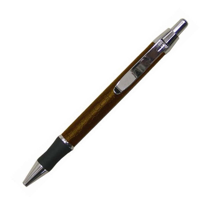 Ohto LBP-10GK Premium Leather Ballpoint Pen in Rich Brown