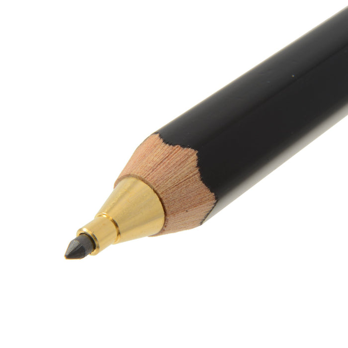 Ohto Black Mechanical Pencil 2.0 with Wooden Shaft and Eraser - Aps-680E-Bk