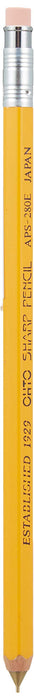 Ohto APS-280 Mechanical Pencil with Wooden Shaft and Eraser Yellow