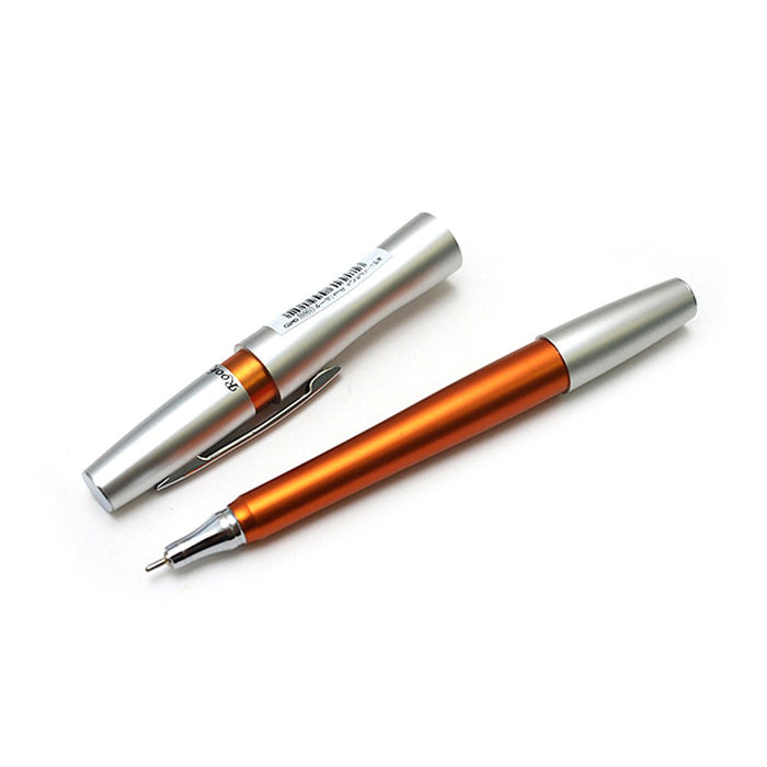 Ohto Needle Point 0.7 Oil-Based Ballpoint Pen - Silver Orange NBP-10RO