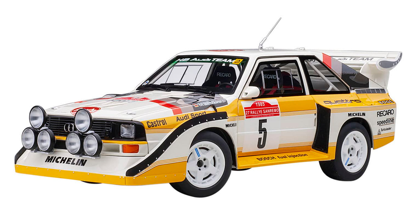 Autoart 奥迪 Sport Quattro S1 WRC 1985 年圣雷莫拉力赛冠军 1/18 比例模型 88503