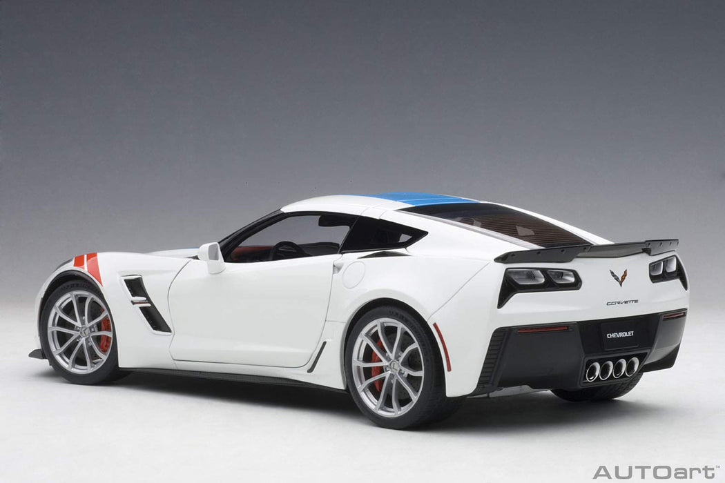 Autoart 1/18 Corvette C7 Gransport White/Blue Red Hashmark