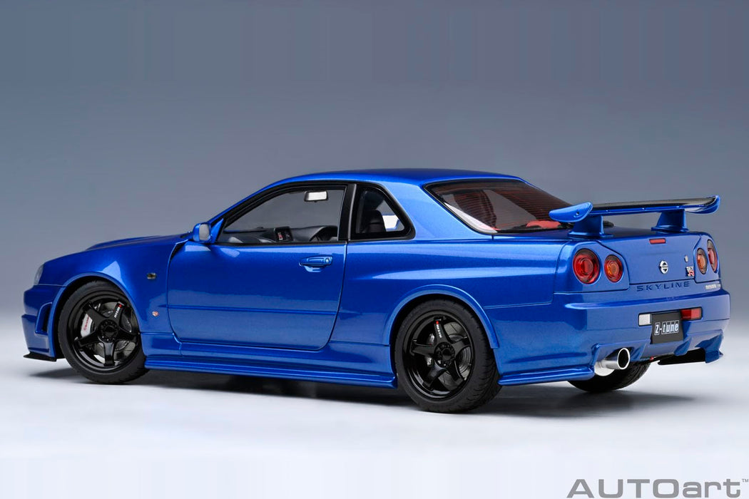 Autoart Nismo R34 GT-R Z-Tune 1/18 Scale in Bayside Blue - Finished Product