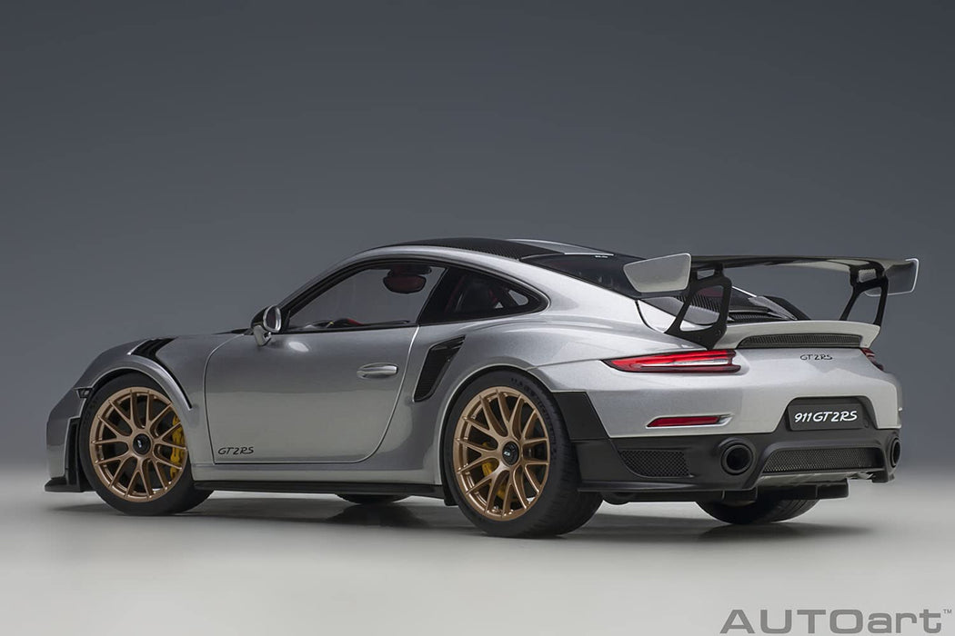 Autoart 1/18 保时捷 911 Gt2 Rs Weissach Pkg 78174 银色/碳色