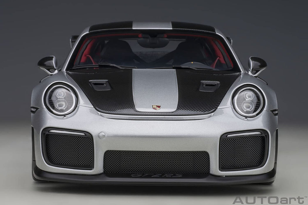 Autoart 1/18 Porsche 911 Gt2 Rs Weissach Pkg 78174 Silver/Carbon