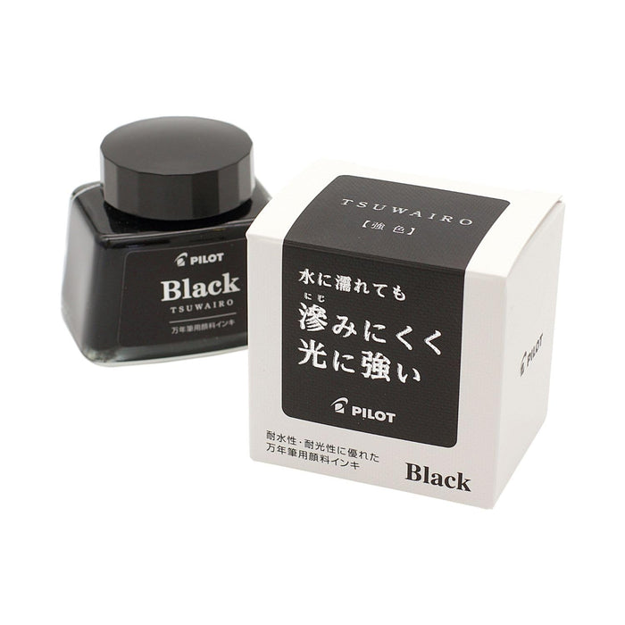 Pilot 30ml 黑色瓶装墨水适用于钢笔 Tsuwairo 浓彩颜料墨水-30TW