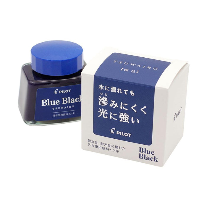 Pilot 钢笔墨水 Tsuwairo 浓色 30ml 蓝黑色颜料墨水-3