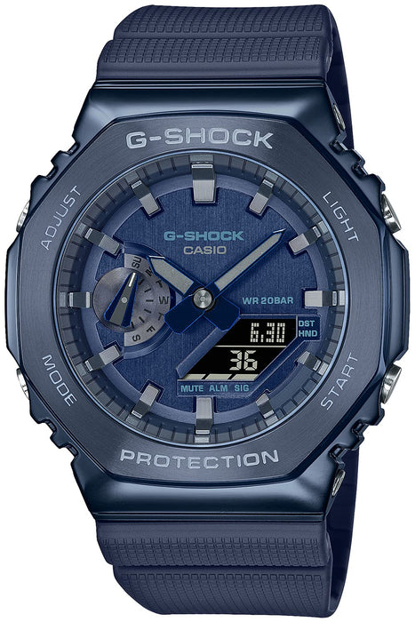 G-Shock 卡西歐男士手錶 GM-2100N-2Ajf 藍色金屬覆蓋正品國貨