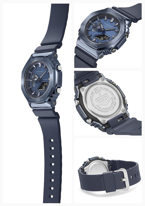 G-Shock 卡西欧 男式手表 GM-2100N-2Ajf 蓝色金属外壳 正品国内产品