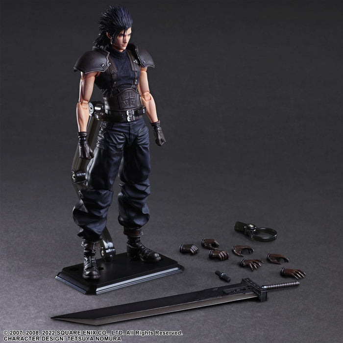 Square Enix Crisis Core FFVII Zack Fair Soldier Play Arts Kai 人偶