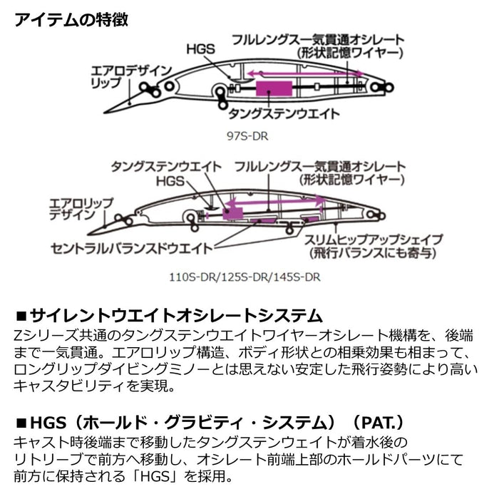 Daiwa Shoreline Shiner Z Set Upper 110S Blue Fish Lure Clear Shirasu