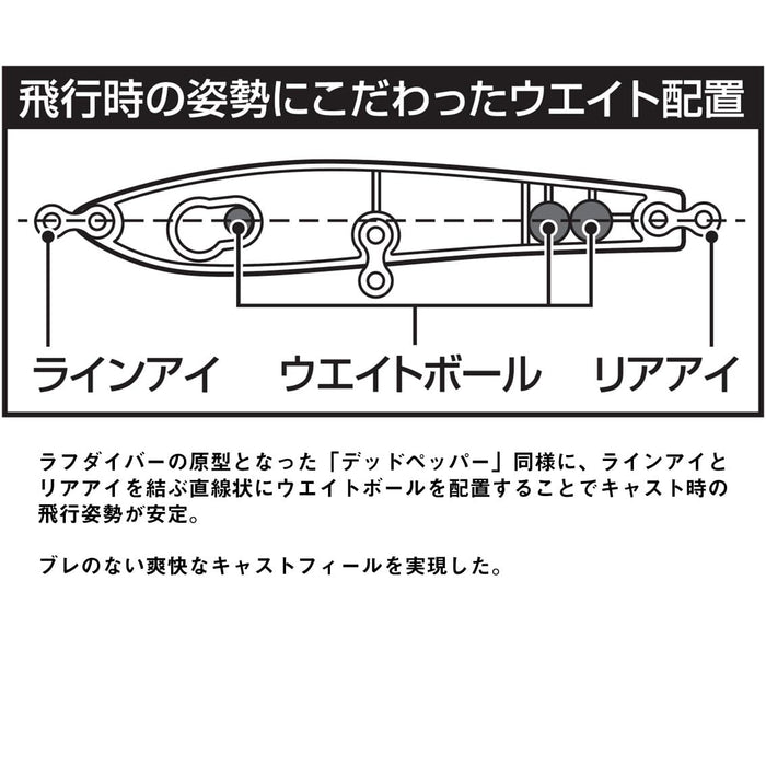 Daiwa Silver Wolf Rough Diver 90F Lure Lime Chart Clear Daiwa Chinning