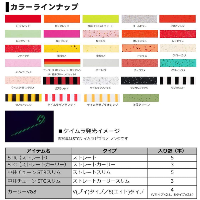 Daiwa Kouga Silicone Necktie Nakai Tune Slim Chameleon Zebra Orange