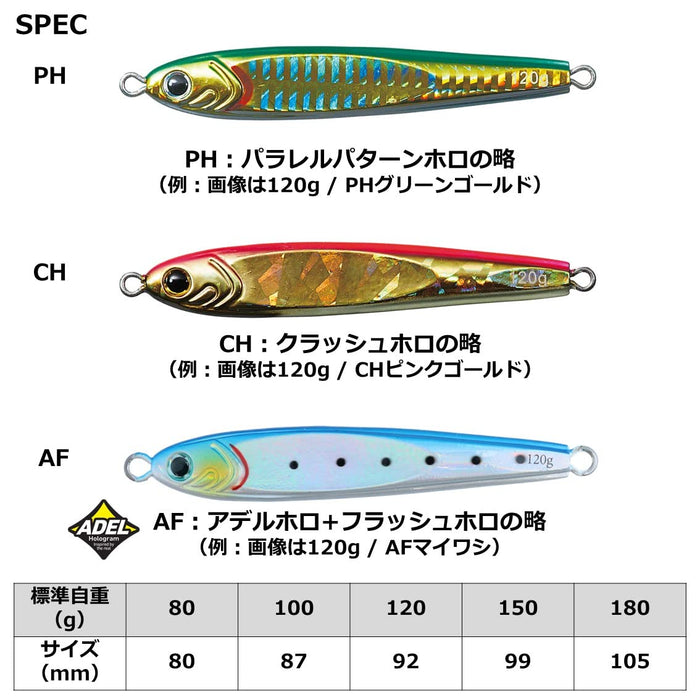 Daiwa Saltiga Jig Bait 150G Tg Ph 图表 Glowberry