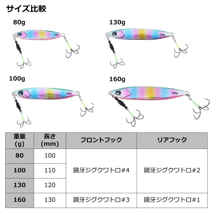 Daiwa Kyoga Jig Basic-H 130G 3D 棉质绿色鱼饵