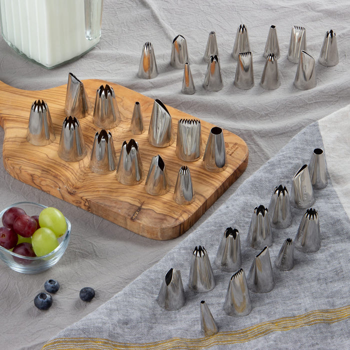 Endo Shoji Tkg Pastry Bag Tip Set 9pcs Stainless Steel 12 Flower Cuts Rust-Resistant-Kiichin - The #1 Place for Japanese Goods in Your Hand!