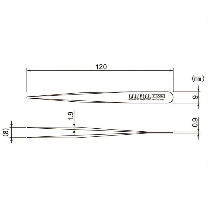 Engineer Brand PTZ-02 Precision Tweezers - High Quality Detailed Engineering Tool