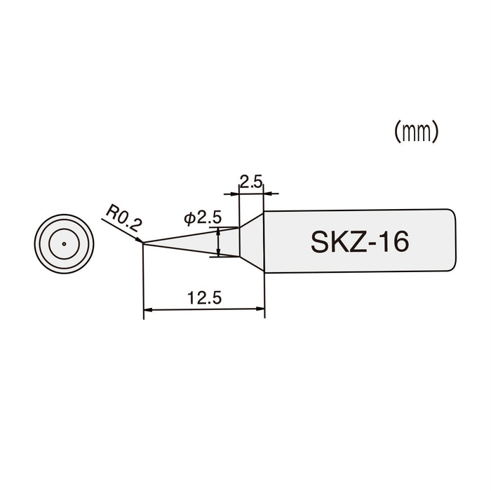 工程师品牌 SKZ-16 烙铁头，适用于精密工程