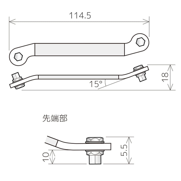 工程師 5.0/6.0mm 偏置六角薄型排氣扳手 Dhx-03 系列