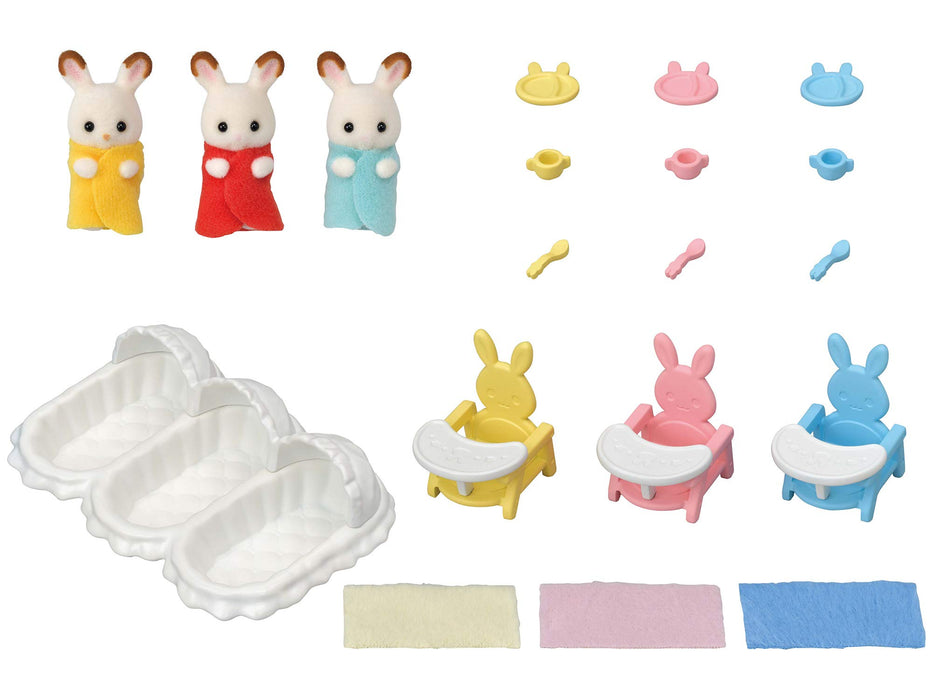 Epoch Sylvanian Families 巧克力兔娃娃連家具套裝