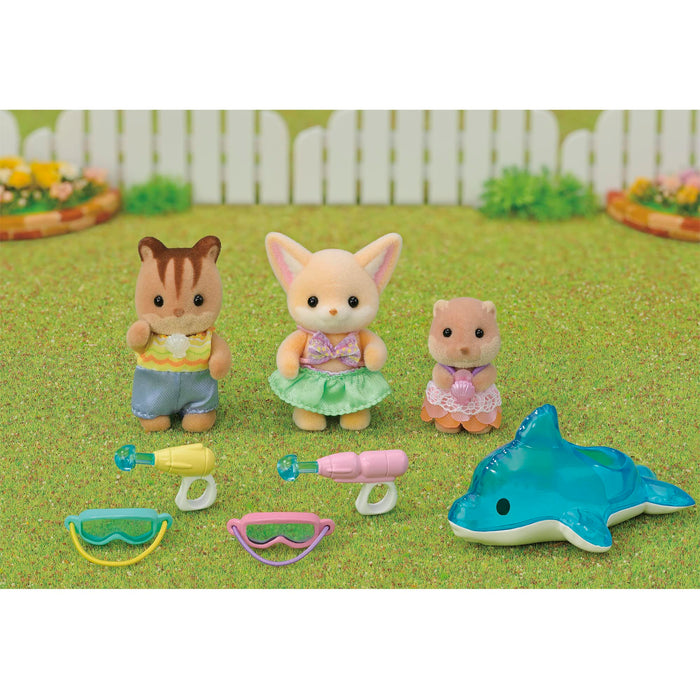 Epoch Sylvanian Families 友谊水上游戏套装 S-75 玩具娃娃屋，适合 3 岁以上儿童