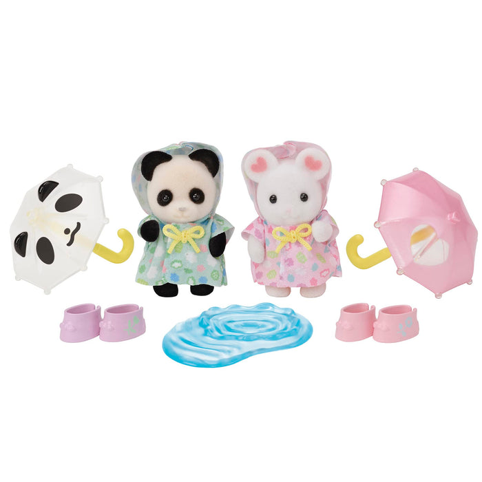 Epoch Sylvanian Families 娃娃屋：Rain Play Nakayoshi 婴儿套装 S-74 适合 3 岁及以上