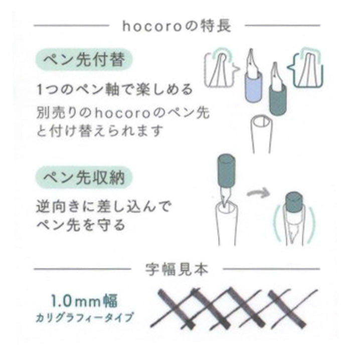 水手鋼筆 1.0 毫米筆尖灰色 Hocoro 沾水筆，附沼澤墨水 12-013