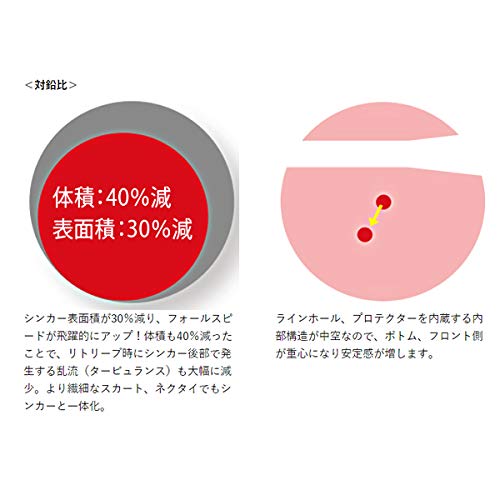 Gamakatsu Sakuragen Tai 橡膠 Q 墜子 160G 霧面石灰發光掛鉤 尺寸 12